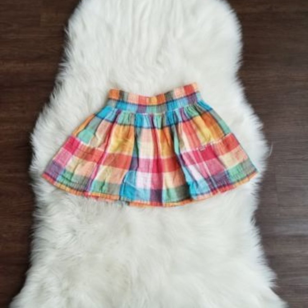 gilly hicks colorful plaid mini skirt size xs